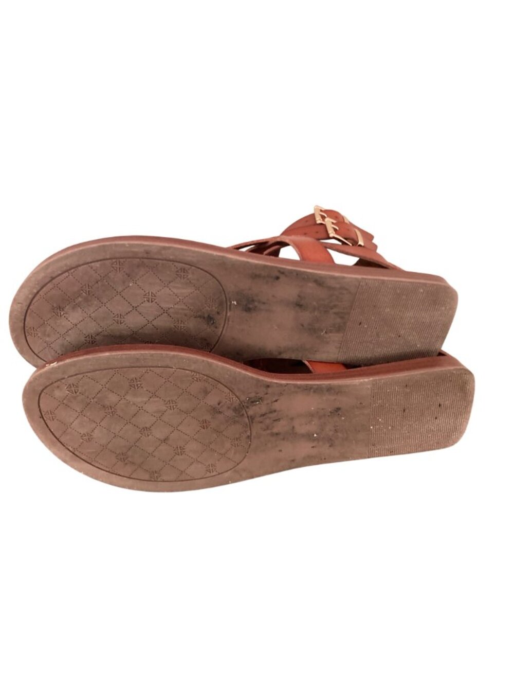 Sonoma Goods For Life Brown Gladiator Sandals With Back Zippers & Buckle Straps - Picture 6 of 6